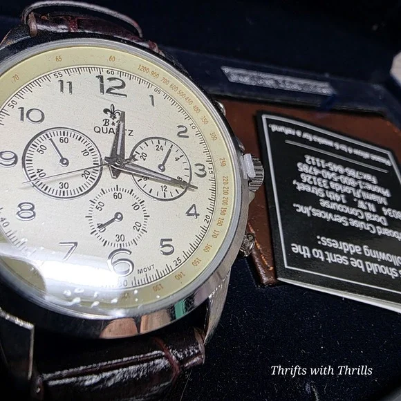 Bella & Rose Gift Set - Men's Watch, Pen, Business Card Holder Gift Set - New - Picture 4 of 14